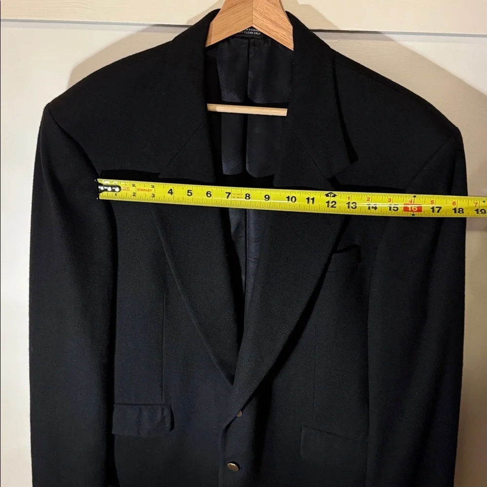Vintage Men’s Oscar de la Renta Wool Sports Coat Suit Jacket Black Gold Size XL